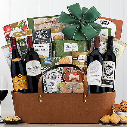 California Red Wine Collection: Gourmet Wine Gift Basket