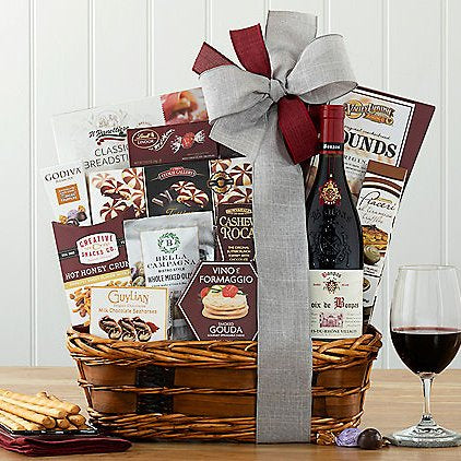 Croix de Bonpas French Red: Gourmet Wine Gift Basket