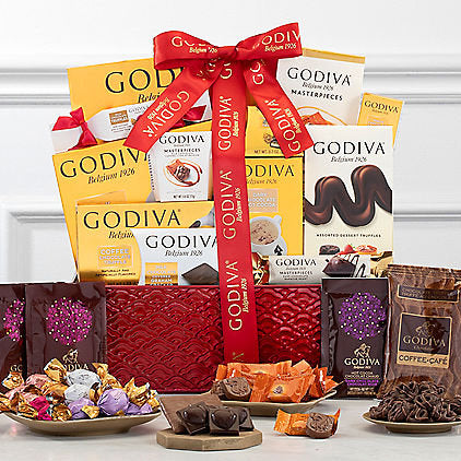 Chocolate Treasures: Godiva Gift Basket