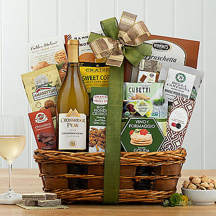 Crossridge Peak Chardonnay: Wine Gift Basket old