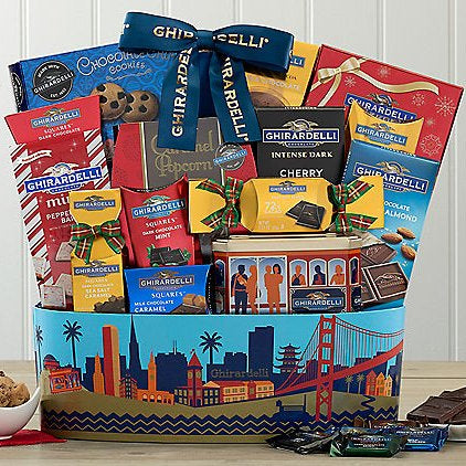 Deluxe Ghirardelli: Chocolate Gift Basket