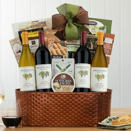Grgich Hills Red & White Quartet: Wine Gift Basket