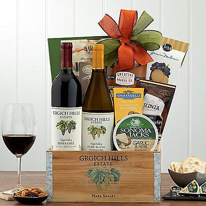 Grgich Hills Napa Valley Duet: Gourmet Wine Basket