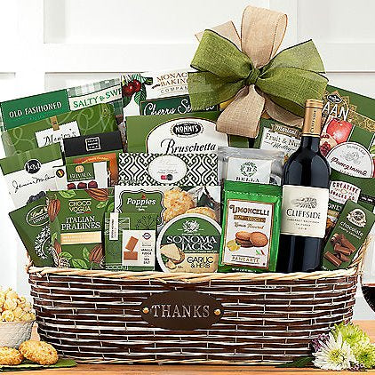 Thanks A Million: Red Wine Gift Basket