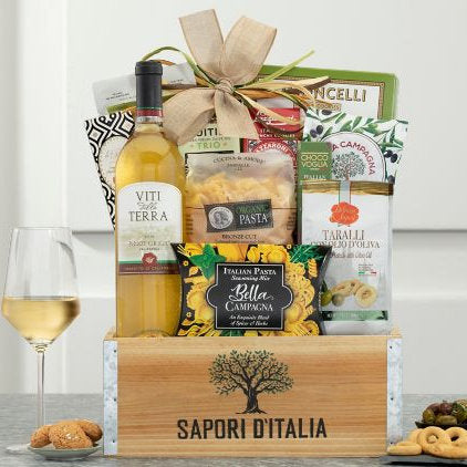 Viti Della Terra Pinot Grigio: White Wine Gift Basket