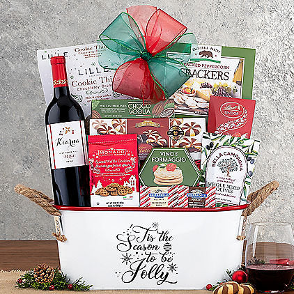Kiarna Vineyards Merlot: Holiday Wine Gift Basket