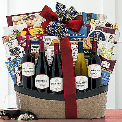 Wild Horse Winery Collection: Gourmet Wine Gift Basket