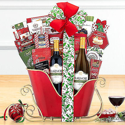 Blakemore Winery Trio: Holiday Sleigh Wine Basket