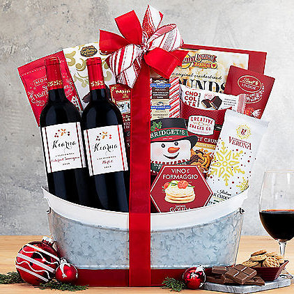 Kiarna Vineyards Holiday Red Duet: Wine Gift Basket