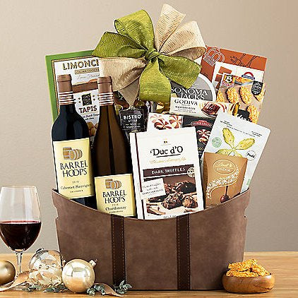 Barrel Hoops Duet: Wine Gift Basket