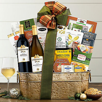 Crossridge Peak Duet: Gourmet Wine Basket