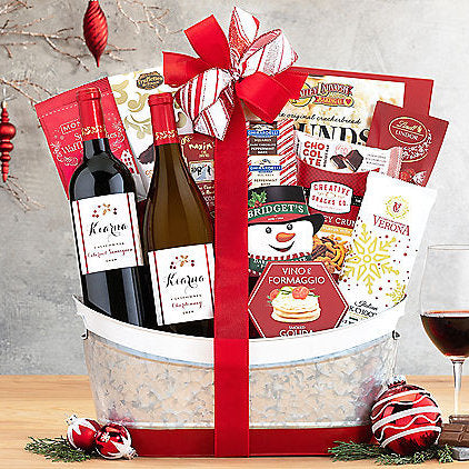 Kiarna Holiday Red & White Duet: Wine Gift Basket