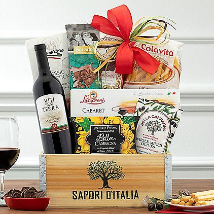 Viti Della Terra Sangiovese Red Wine: Gourmet Gift Basket