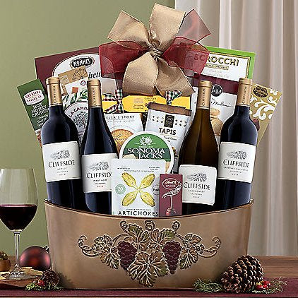 Cliffside Vineyards Wine Collection: Gourmet Wine Basket