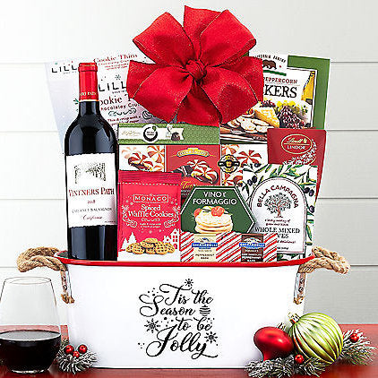 Vintner's Path Cabernet: Holiday Wine Gift Basket