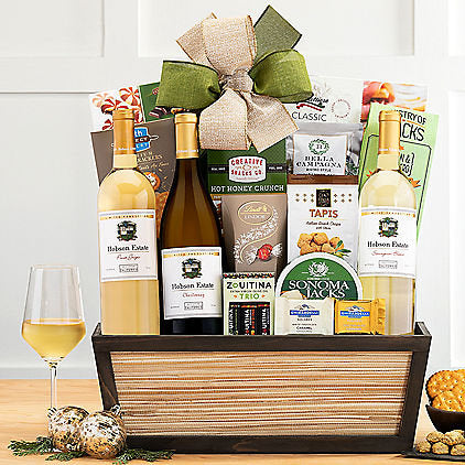 Hobson Estate White Trio: Wine Gift Basket