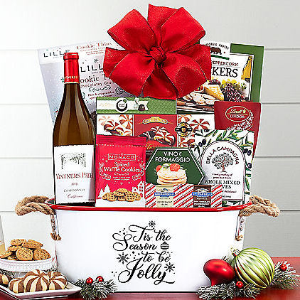 Vintner's Path Chardonnay: Holiday Wine Gift Basket