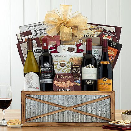 Wine Enthusiast Quartet: Premium Wine Gift Basket