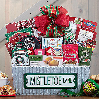 Merry Mistletoe Lane: Gourmet Gift Basket