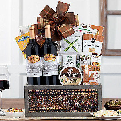 Chateau St. Jean Duet: Gourmet Wine Gift Basket