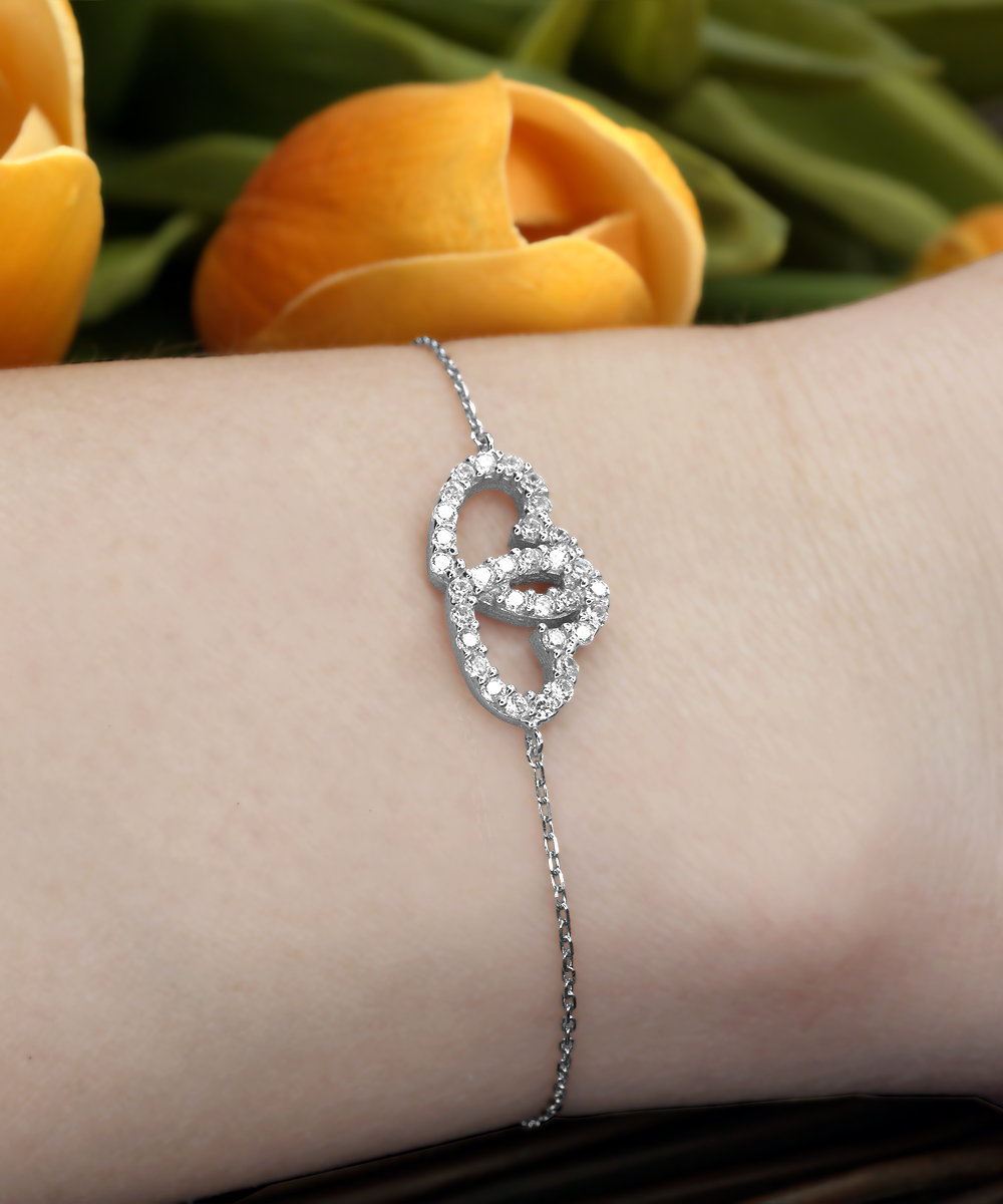 Shih Tzu Mom Interlocking Heart Bracelet - A Birthday Christmas Mother's Day Gift For Shih Tzu Dog Mom Jewelry Gift For Her