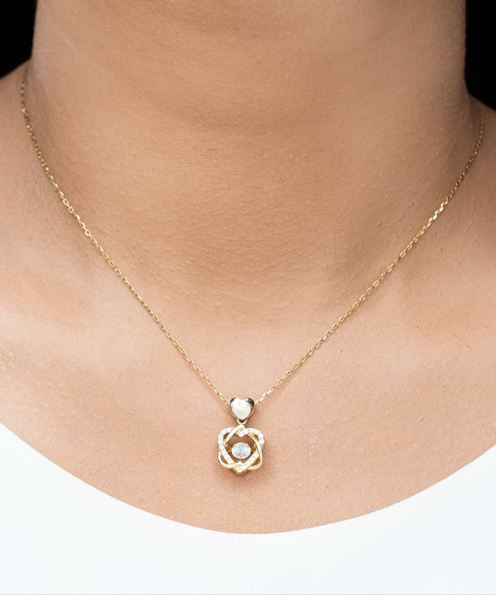 Bichon Frise Mom Heart Knot Gold Necklace - Dog Mom Gifts Necklace For Women Birthday Christmas Mother's Day Gift For Bichon Frise Dog Lover