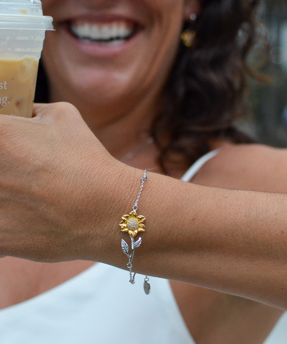 Dachshund Mom Sunflower Bracelet - Dog Mom Gifts For Women Birthday Christmas Mother's Day Jewelry Gift For Dachshund Dog Lover