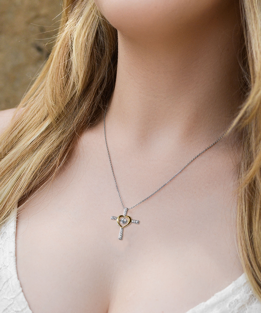 Shih Tzu Mom Cross Dancing Necklace - Dog Mom Gifts For Women Birthday Christmas Mother's Day Gift Necklace For Shih Tzu Dog Lover