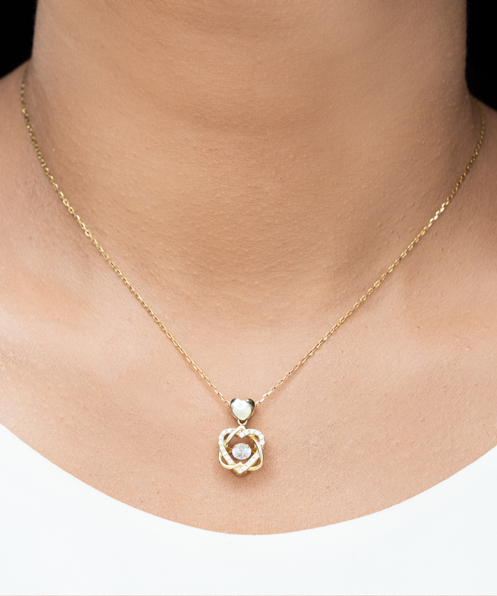 Jack Russell Mom Heart Knot Gold Necklace - Dog Mom Gifts Necklace For Women Birthday Mother's Day Gift For Jack Russell Dog Lover