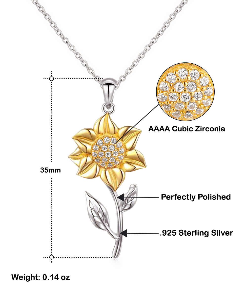 Chihuahua Mom Sunflower Pendant Necklace - Dog Mom Gifts For Women Birthday Christmas Mother's Day Gift Necklace For Chihuahua Dog Lover